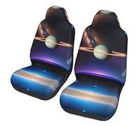 WXXWXD Cosmic Saturn Lot de 2 protections de siège auto imprimées pour camion, camionnette, voiture, etc. Facile à installer