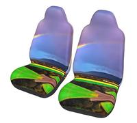 WXXWXD Evening Rainbow Lot de 2 housses de siège de voiture imprimées pour camion, camionnette, voiture, etc. Facile à installer
