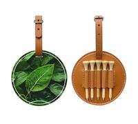 WXXWXD Green Leaf Nature Sac de rangement pour tees de golf - Rangement portable, facile à organiser