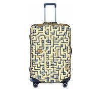 WXXWXD Housse de bagage imprimée carte au trésor du labyrinthe, double couture tout autour, matériau hautement élastique, adaptée pour les voyages et les voyages d'affaires