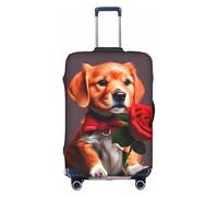 WXXWXD Housse de bagage imprimée de chien gentleman, double couture tout autour, matériau hautement élastique, adaptée pour les voyages et les voyages d'affaires