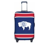 WXXWXD Housse de bagage imprimée drapeau de l'État du Wyoming, double couture tout autour, matériau hautement élastique, adaptée pour les voyages et les voyages d'affaires