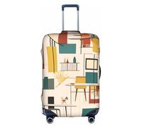 WXXWXD Housse de bagage imprimée moderne du milieu du siècle, double couture tout autour, matériau hautement élastique, adaptée pour les voyages et les voyages d'affaires