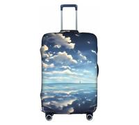 WXXWXD Housse de bagage imprimée nuages blancs sur la mer, double couture tout autour, matériau hautement élastique, adaptée pour les voyages et les voyages d'affaires