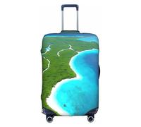 WXXWXD Housse de bagage imprimée « Une île dans l'océan », double couture tout autour, matériau hautement élastique, adaptée pour les voyages et les voyages d'affaires