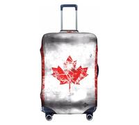 WXXWXD Housse de bagage rétro imprimée drapeau du Canada, double couture tout autour, matériau hautement élastique, adaptée pour les voyages et les voyages d'affaires