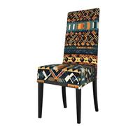 WXXWXD Housse de chaise de salle à manger à dossier carré imprimé ethnique tribal africain Housse de chaise de salle à manger Housse de chaise de priest