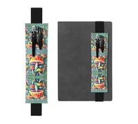 WXXWXD Joli porte-crayon élastique imprimé champignons colorés - Papeterie de rentrée scolaire, marque-page cadeaux pour les meilleures amies, les enfants et les enseignants