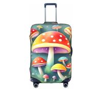 WXXWXD Jolie housse de bagage imprimée champignons colorés, double couture tout autour, matériau hautement élastique, adaptée pour les voyages et les voyages d'affaires