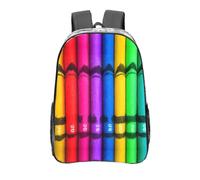 WXXWXD Le sac à dos transparent imprimé crayons de couleur est fabriqué en plastique PVC durable avec des bretelles renforcées, adapté pour l'école, le travail, les voyages