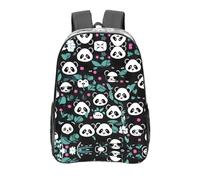 WXXWXD Le sac à dos transparent imprimé panda est fabriqué en plastique PVC durable avec des bretelles renforcées, adapté pour l'école, le travail, les voyages
