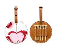 WXXWXD Little Red Heart Sac de rangement pour tees de golf - Rangement portable, facile à organiser