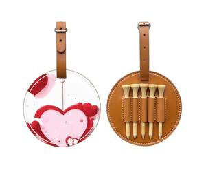WXXWXD Little Red Heart Sac de rangement pour tees de golf - Rangement portable, facile à organiser