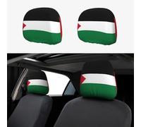 WXXWXD Lot de 2 housses pour appui-tête de voiture Drapeau de l'État de Palestine, adaptées pour les voitures, SUV, camions, camionnettes, etc., pour améliorer le confort dans la voiture