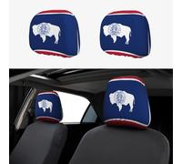 WXXWXD Lot de 2 housses pour appuie-tête de voiture Drapeau de l'État du Wyoming - Convient pour les voitures, SUV, camions, camionnettes, etc., pour améliorer le confort dans la voiture