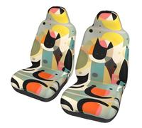 WXXWXD Lot de 2 protections de siège auto motif chat art moderne du milieu du siècle pour camion, camionnette, voiture, etc. Facile à installer
