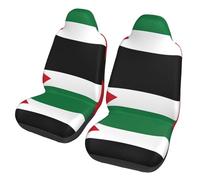 WXXWXD Lot de 2 protections de siège de voiture imprimées Drapeau de l'État de Palestine Pour Camion Fourgonnette Voiture etc Facile à installer