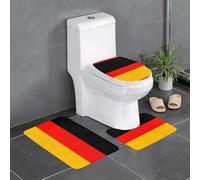 WXXWXD Lot de 3 tapis de salle de bain imprimés drapeau de l'Allemagne pour baignoire, cuisine, porte, intérieur et extérieur