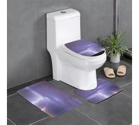 WXXWXD Lot de 3 tapis de salle de bain Motif tempête de foudre Pour baignoire, cuisine, porte, intérieur et extérieur