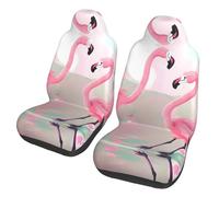 WXXWXD Love Flamingo Lot de 2 housses de siège de voiture imprimées pour camion, camionnette, voiture, etc. Facile à installer