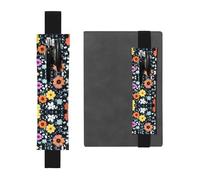 WXXWXD Magnifique pot à crayons élastique imprimé fleurs colorées - papeterie de rentrée scolaire, marque-page cadeaux pour les meilleures amies, les enfants et les enseignants