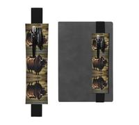 WXXWXD Mighty Highland Yak Porte-crayon élastique imprimé - Papeterie de rentrée scolaire, marque-page cadeaux pour les meilleures amies, les enfants et les enseignants