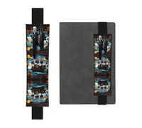 WXXWXD Porte-crayon élastique imprimé bateau pirate dessin animé - papeterie de rentrée scolaire, marque-page cadeaux pour les meilleures amies, les enfants et les enseignants