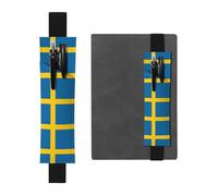 WXXWXD Porte-crayon élastique imprimé drapeau suédois - Papeterie de rentrée scolaire, marque-page cadeaux pour les meilleures amies, les enfants et les enseignants
