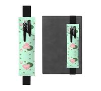 WXXWXD Porte-crayon élastique imprimé fleurs de lotus qui attendent de fleurir - Papeterie de rentrée scolaire, marque-page cadeaux pour les meilleures amies, les enfants et les enseignants