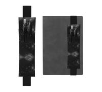 WXXWXD Porte-crayon élastique imprimé galaxie noir et blanc - papeterie de rentrée scolaire, marque-page cadeaux pour les meilleures amies, les enfants et les enseignants