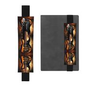 WXXWXD Porte-crayon élastique imprimé guitare instrumentale - papeterie de rentrée scolaire, marque-page cadeaux pour les meilleures amies, les enfants et les enseignants