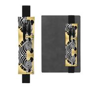 WXXWXD Porte-crayon élastique imprimé zèbre noir et blanc - papeterie de rentrée scolaire, marque-page cadeaux pour les meilleures amies, les enfants et les enseignants