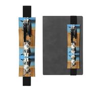 WXXWXD Porte-crayons élastique imprimé chaton pour la rentrée scolaire, marque-page cadeaux pour les meilleures amies, les enfants et les enseignants