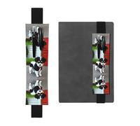 WXXWXD Porte-crayons élastique imprimé chiot noir et blanc - papeterie de rentrée scolaire, marque-page cadeaux pour les meilleures amies, les enfants et les enseignants