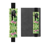 WXXWXD Porte-crayons élastique imprimé fleurs roses - papeterie de rentrée scolaire, marque-page cadeaux pour les meilleures amies, les enfants et les enseignants