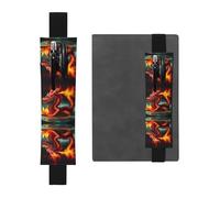 WXXWXD Porte-crayons élastique imprimé Roi Dragon dans le feu - Papeterie de rentrée scolaire, marque-page cadeaux pour les meilleures amies, les enfants et les enseignants