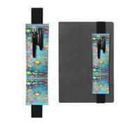 WXXWXD Porte-crayons élastique imprimé tortue et poisson - Papeterie de rentrée scolaire, marque-page cadeaux pour les meilleures amies, les enfants et les enseignants
