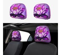 WXXWXD Purple Lotus Lot de 2 housses pour appuie-tête de voiture, SUV, camion, camionnette, etc., pour améliorer le confort dans la voiture