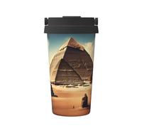 WXXWXD Rêver des pyramides de Khufu Tasse à café portable de grande capacité - 12 heures de conservation de la chaleur et de conservation du froid, convient pour les voitures, les bureaux, etc.