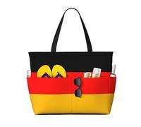 WXXWXD Sac de plage imprimé drapeau de l'Allemagne, parfait pour les sacs de courses, les piscines, les gymnases, les voyages, le shopping, sac de plage de grande capacité avec fermeture éclair,