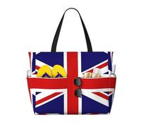 WXXWXD Sac de plage imprimé drapeau du Royaume-Uni, parfait pour les sacs de courses, les piscines, les gymnases, les voyages, le shopping, sac de plage de grande capacité avec fermeture éclair,
