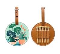 WXXWXD Sac de rangement pour tees de golf d'intérieur en pot avec motif de plantes vertes - Rangement portable, facile à organiser