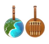 WXXWXD Sac de rangement pour tees de golf imprimé « An island in the Ocean » - Rangement portable, facile à organiser
