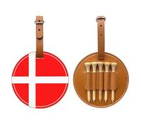 WXXWXD Sac de rangement pour tees de golf imprimé drapeau danois du Danemark - Rangement portable, facile à organiser