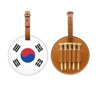 WXXWXD Sac de rangement pour tees de golf imprimé drapeau de la République de Corée - Rangement portable, facile à organiser