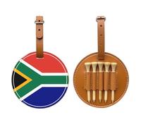 WXXWXD Sac de rangement pour tees de golf imprimé drapeau de l'Afrique du Sud - Rangement portable, facile à organiser