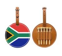 WXXWXD Sac de rangement pour tees de golf imprimé drapeau de l'Afrique du Sud - Rangement portable, facile à organiser