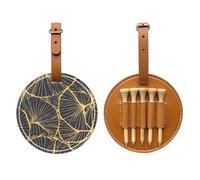 WXXWXD Sac de rangement pour tees de golf imprimé feuille d'or - Rangement portable, facile à organiser