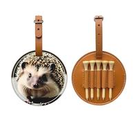 WXXWXD Sac de rangement pour tees de golf imprimé hérisson mignon - Rangement portable, facile à organiser