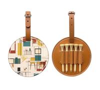 WXXWXD Sac de rangement pour tees de golf imprimé moderne du milieu du siècle - Rangement portable, facile à organiser